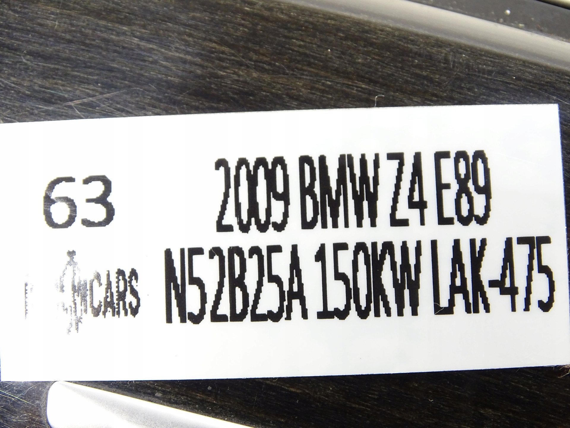 ashtray passenger compartment central TUNELU BMW Z4 E89 9129243