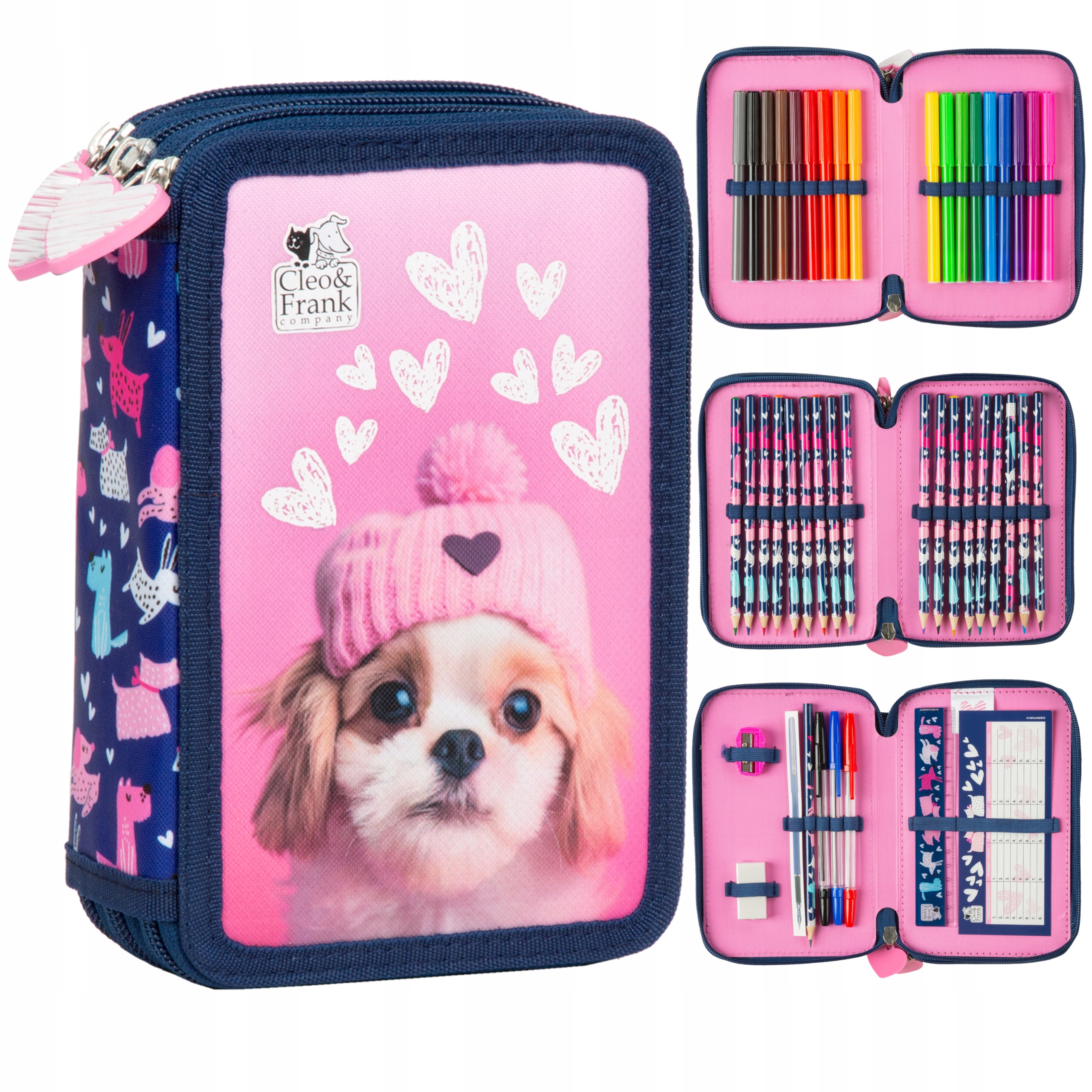 PIÓRNIK POTRÓJNY Z WYPOSAŻENIEM CLEO&FRANK 42 PIES DERFORM