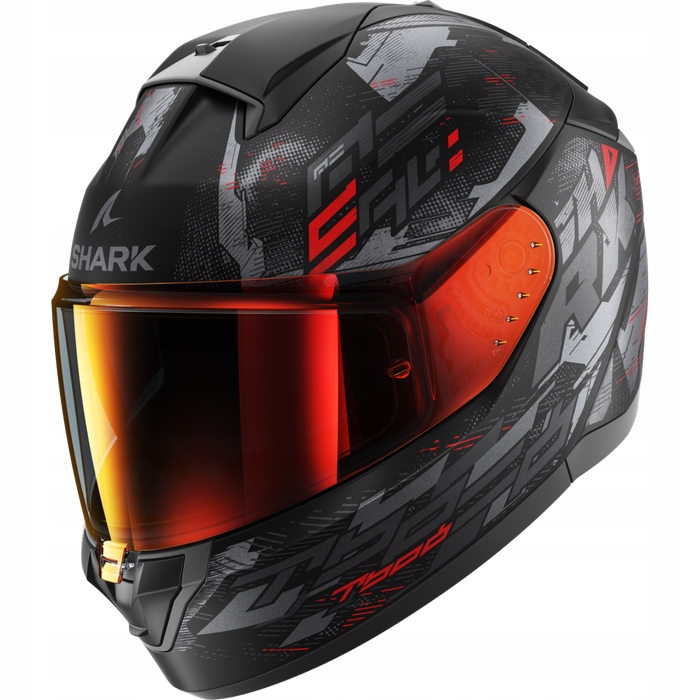 Shark Ridill 2 Molokai Motocyková Prilba Integrálna Čierna Červená Grey L