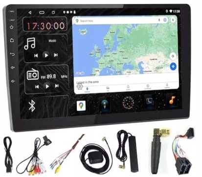 2DIN Auto Rádio s Gps, Android, WiFi, CarPlay, Bluetooth, 6/128GB, Sim modemom a 9" displejom