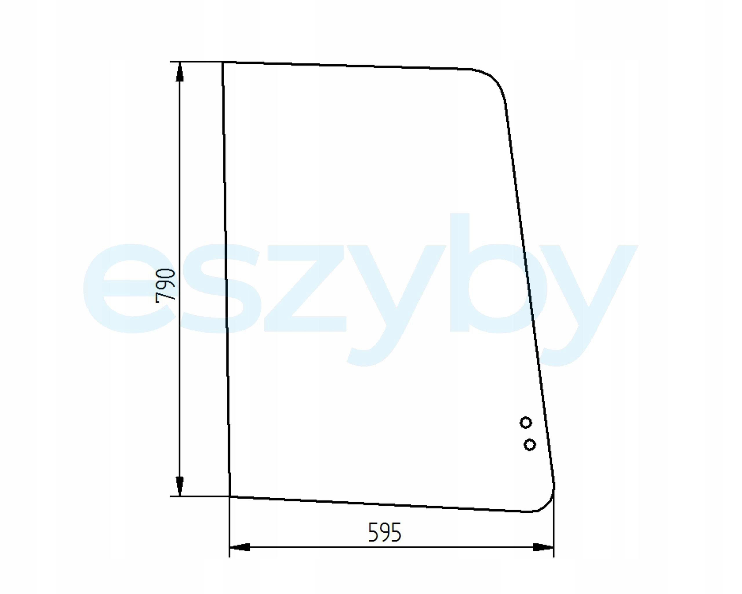 sklo minibagr Kubota KX057-4 boční pravé