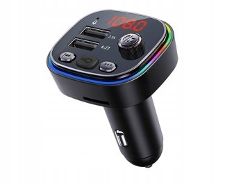 Vakoss Tramister Samochodowy Rgb/ Fm/ Bluetooth/ Usb 3.1A TC-B439
