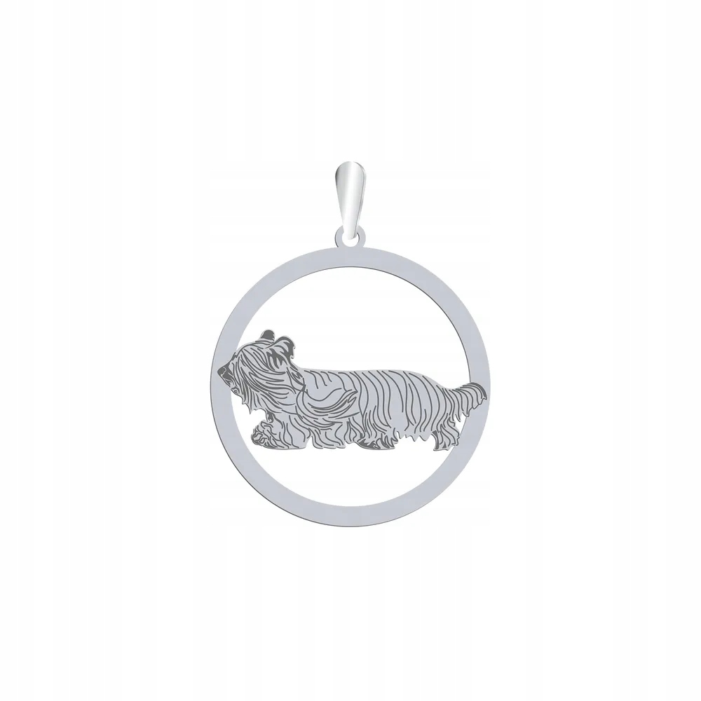 Stříbrný přívěsek se psem Skye Terrier 925 Šperky Dárek Gravírování Bonus