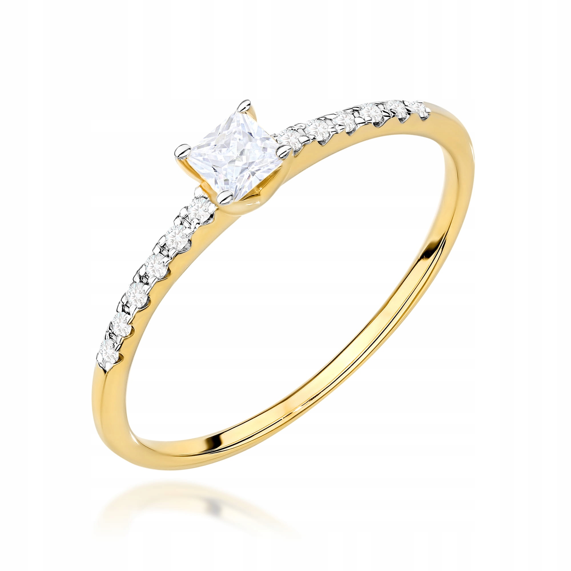 Zlatý Prstýnek 585 S Diamanty 0.21 ct Gravírování Bonus
