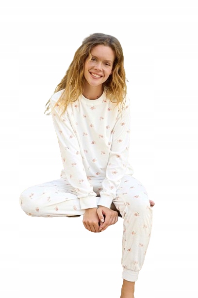 Elegantní Velurové Pyžamo Jemná Louka Květiny Teplé Pyžamo Z Veluru XL