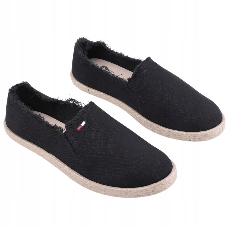 CZARNE ESPARDYLE MĘSKIE WSUWANE TRAMPKI PŁASKIE TENISÓWKI WKŁADKA EKOSKÓRA Marka inna