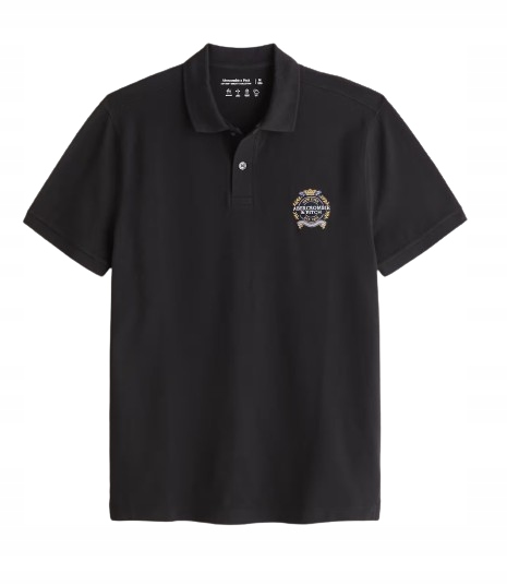 Polo tričko Abercrombie&Fitch Hollister tričko M černá