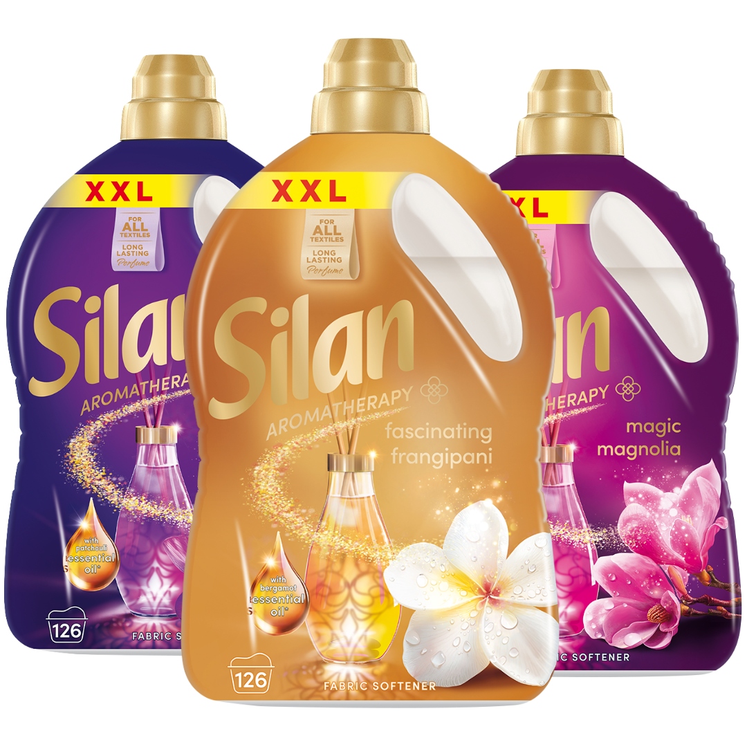 tekutá aviváž Silan Aromatherapy Frangipani Lotus Magnolie 378 praní