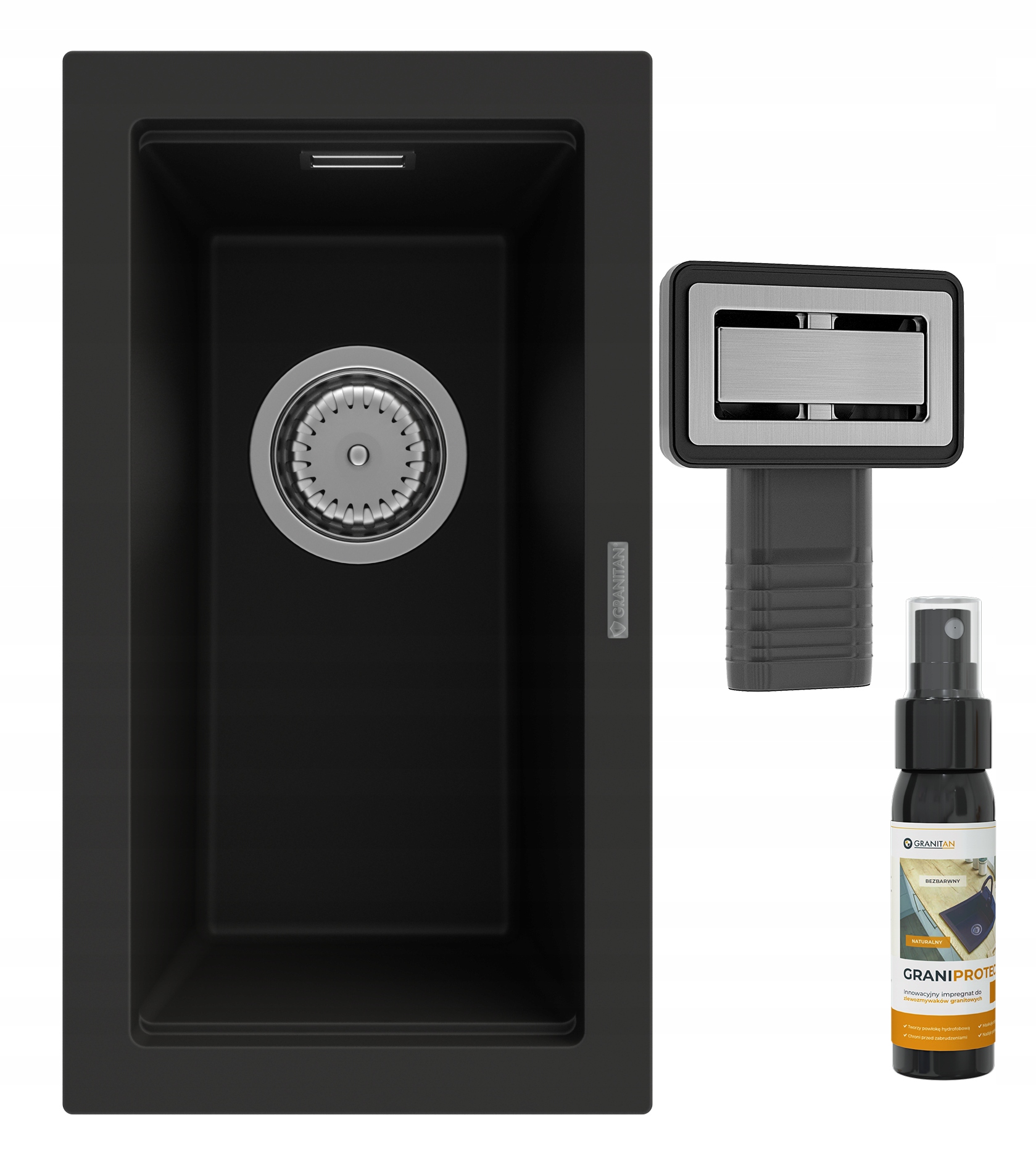 Úzky Granitový Závesný Drez S Prepadovou Doskou, Obdĺžnik TUGA28