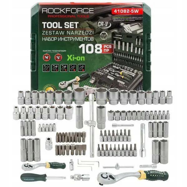Sada náradia Rockforce 108ks 1/2 1/4 CrV kľúče