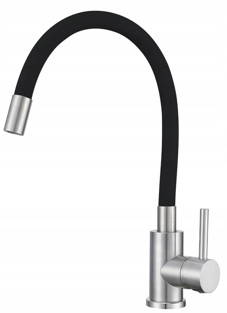 Bateria Kuchenna Do Zlewu Kran Flexi Czarna Stal Elastyczna Giętka Wylewka