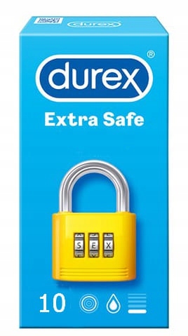 Prezerwatywy Durex Extra Safe 10 sztuk pogrubione dodatkowo nawilżane