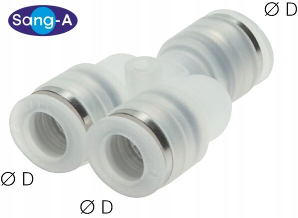 T-rozdělovač Yø 8 pro polovodičový průmysl