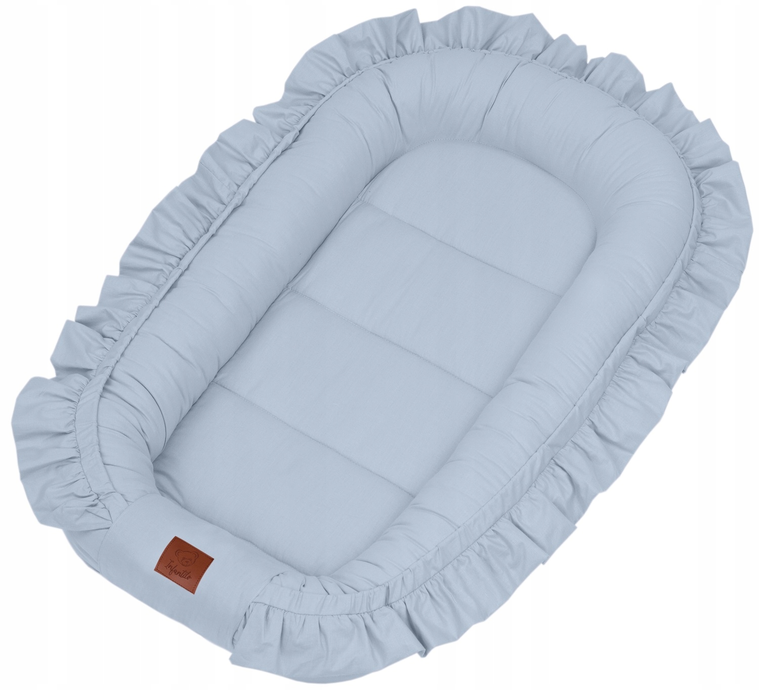 INFANTILO KOKON NIEMOWLĘCY BAWEŁNIANY Z FALBANKĄ