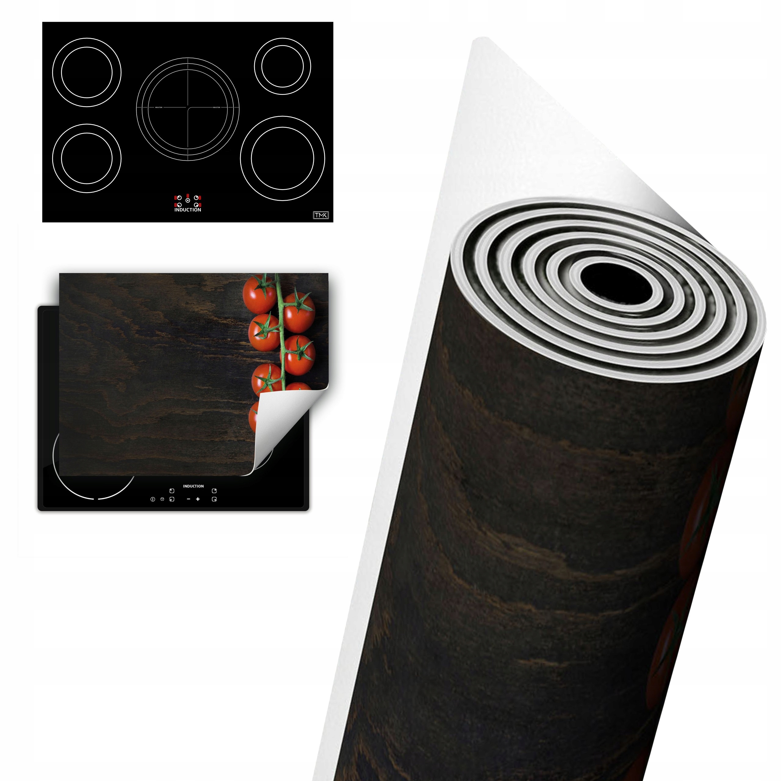 Vinylová Ochrana Na Indukci Desek 80x52 rajčata dřevo