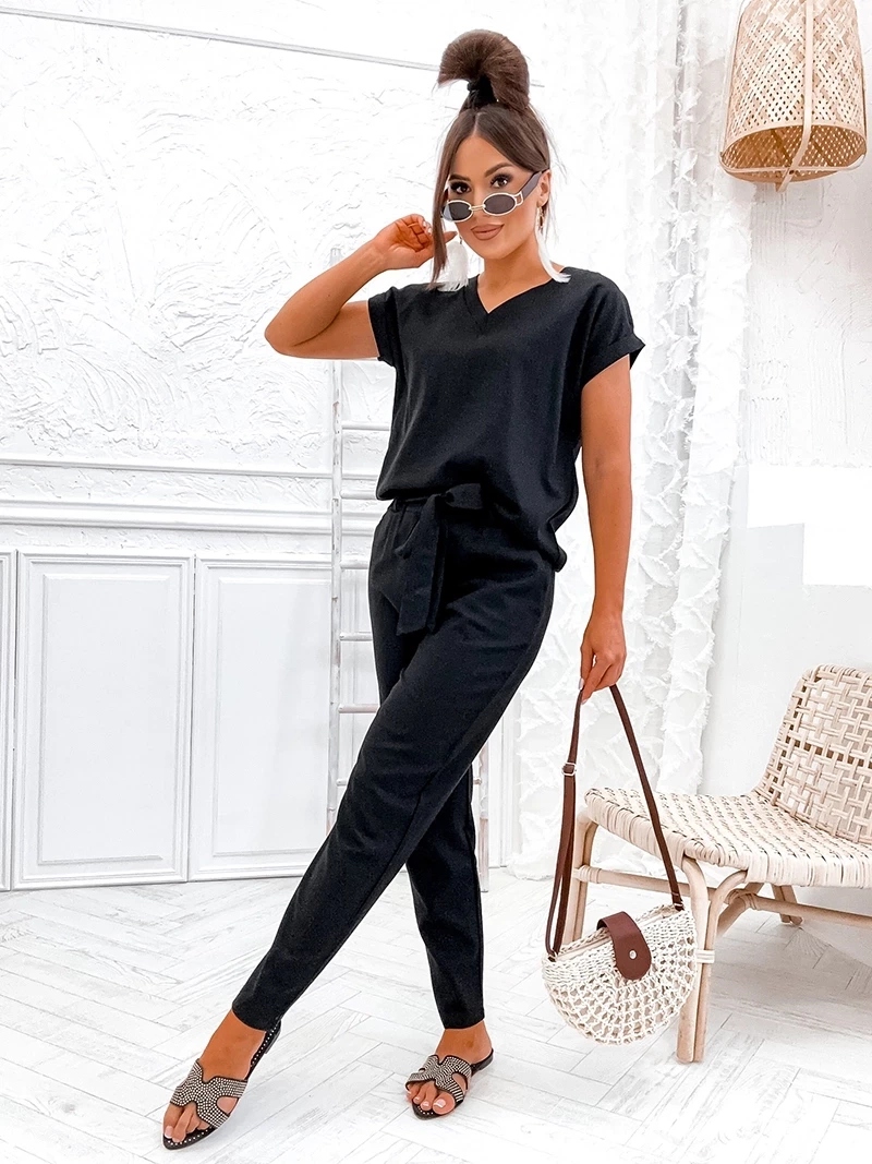 Komplet Halenka A Kalhoty 751 Černá S (36)