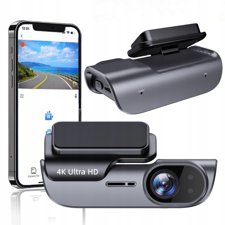 Kamera samochodowa SIM-AA-DV312 4K UHD 170° GPS Wi-Fi akumulatorowa