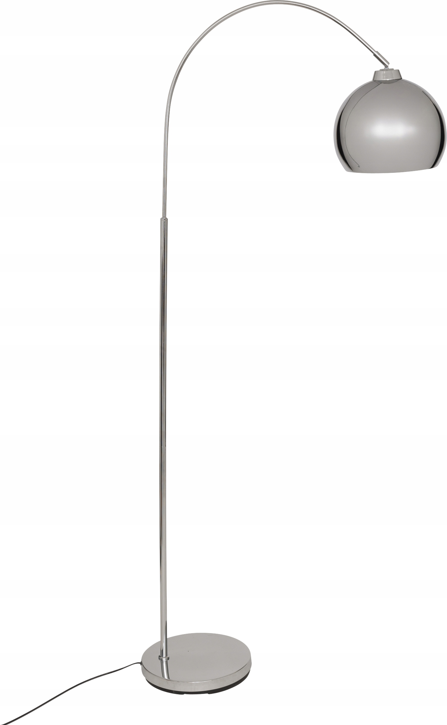 Lampa Podlahová Oblúková Kovová Strieborná 177 CM Napájanie Sieťové E27