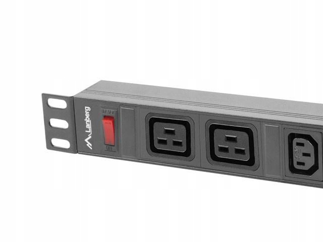 Lanberg Listwa Zasilająca Rack 19'' Pdu PDU-02I1908I-0200-C20-BK 1U, 16A