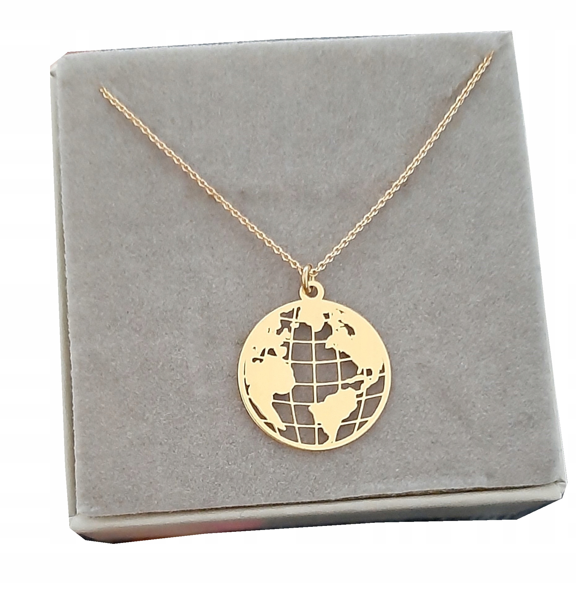 

Naszyjnik srebrny ziemia kula ziemska Srebro 925