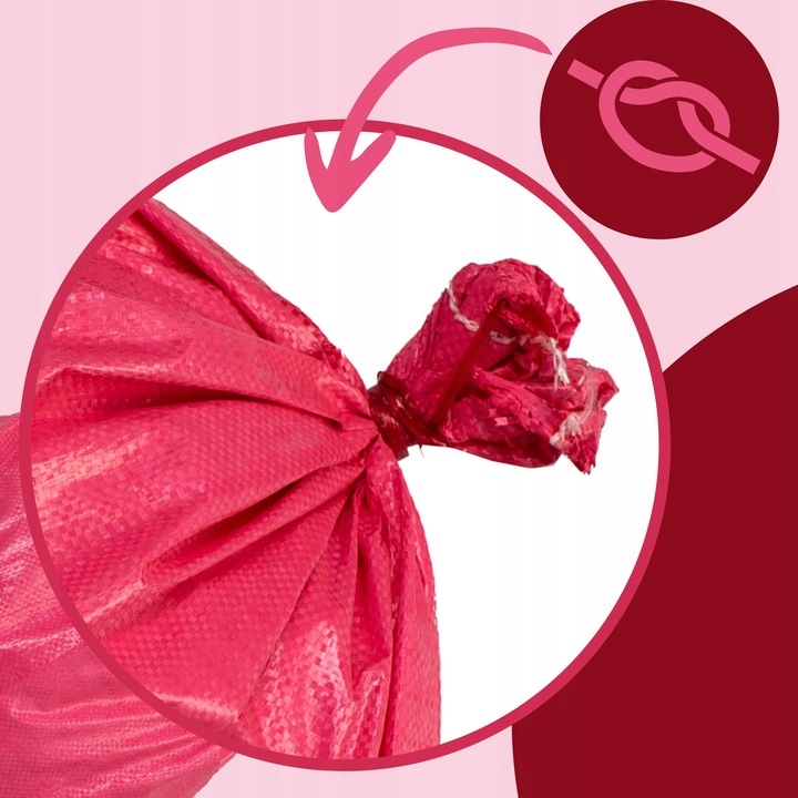 WORKI Z ZACIĄGIEM NA WĘGIEL EKOGROSZEK ZBOŻE PIASEK GRUZ 50X80 25KG SOLIDNE Rodzaj worki polipropylenowe