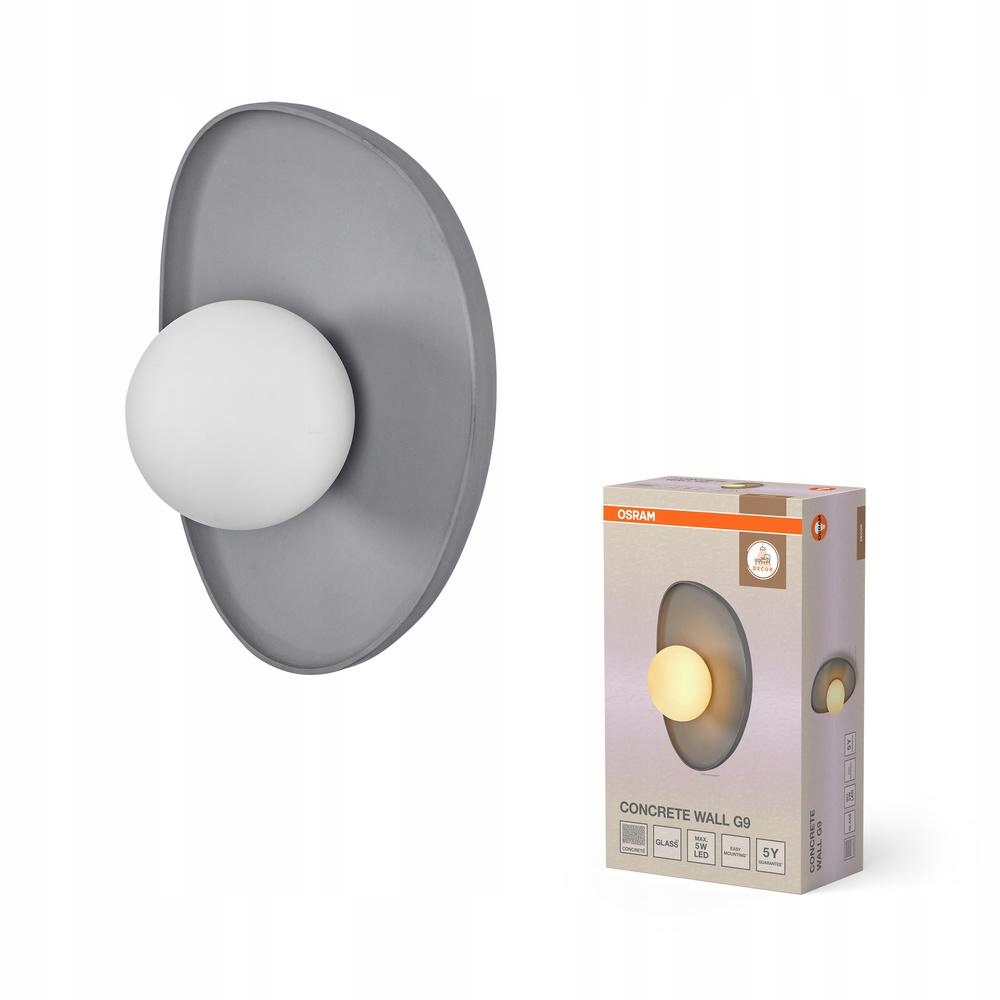 Nástenná lampa Lampa G9 Dekoratívna Šedá Dekorácia Osram