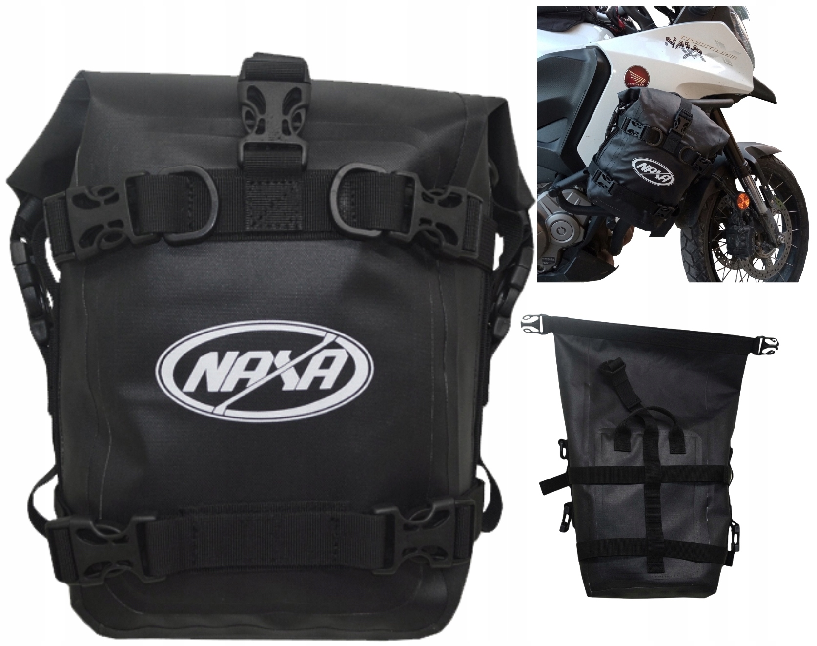 Brašna Na Motorku Naxa TG1 Gmole Crashbar 3 Upevňovací PÁSY|cca 6-9 Litrů