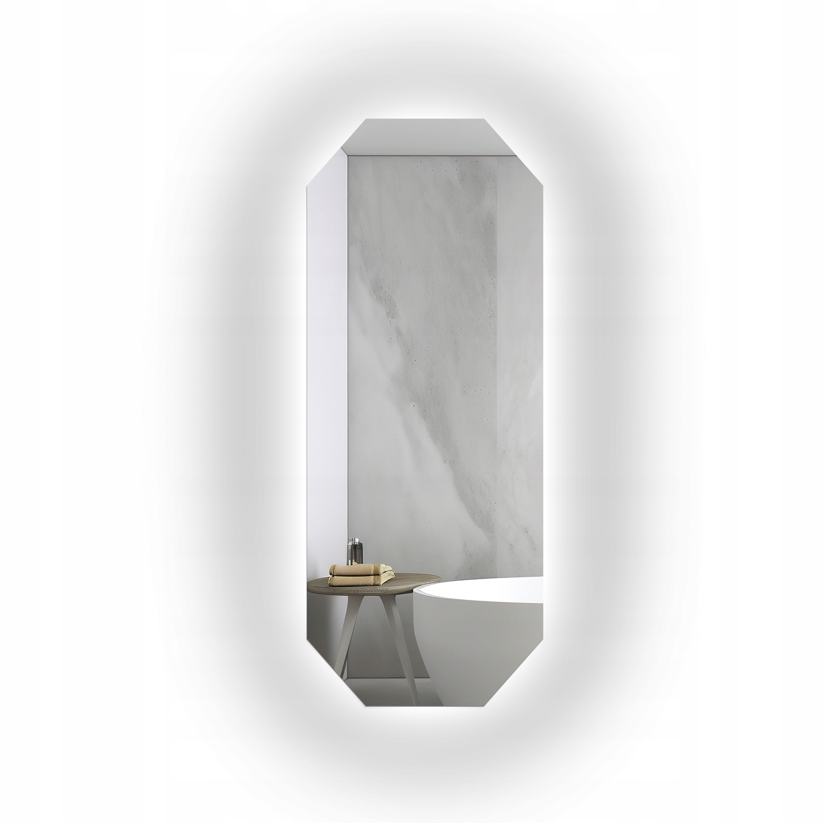 Zrcadlo oktagonální s Led podsvícením Oktagon 50x120 cm nástěnné