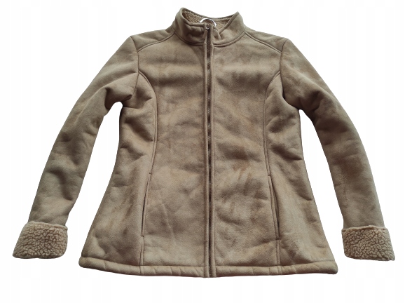 785*MIA MODA___BEŻOWY KOŻUCH KOŻUSZEK 38