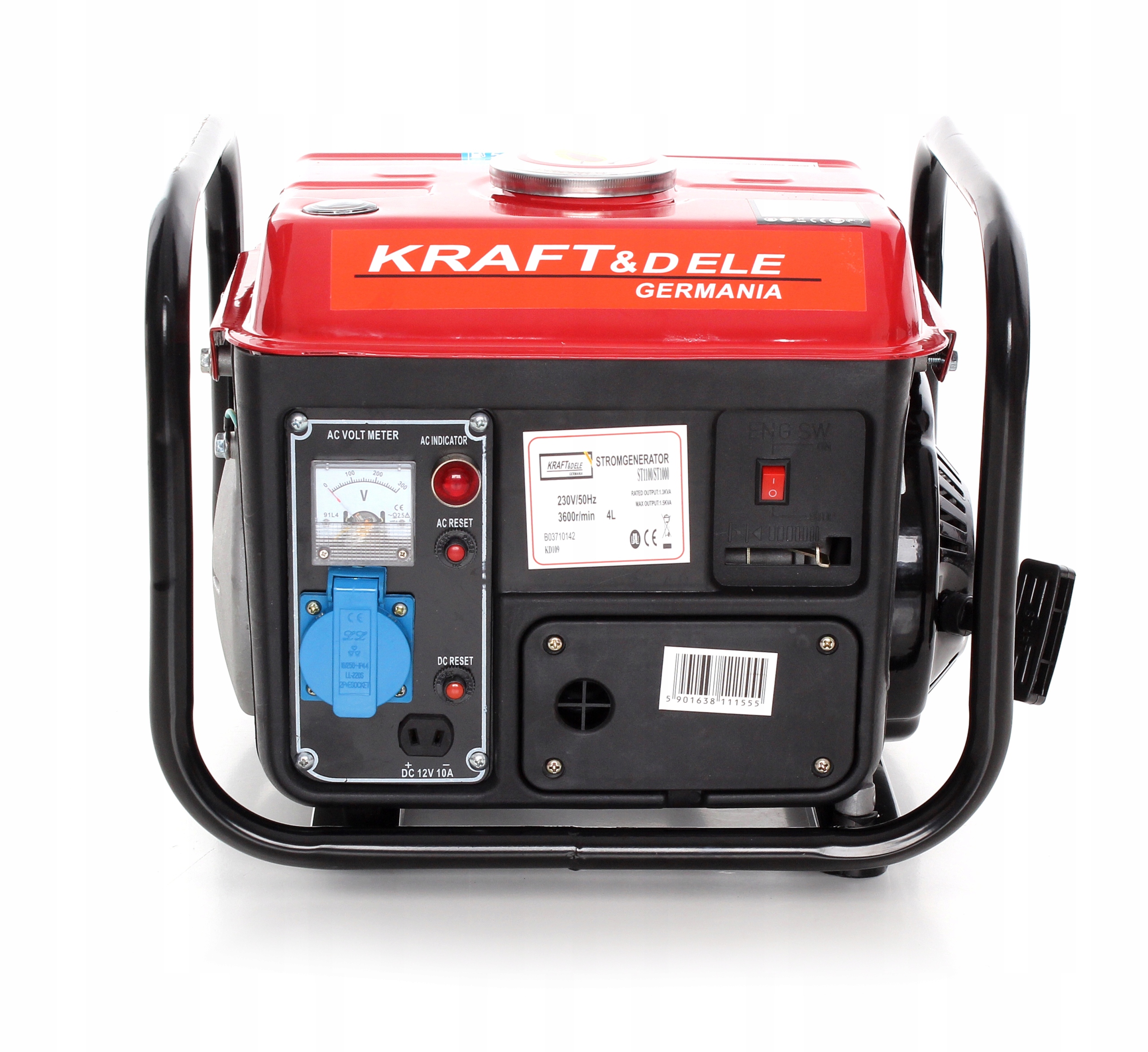 AGREGAT PRĄDOTWÓRCZY JEDNOFAZOWY 1200W GENERATOR PRĄDU PRZENOŚNY BENZYNA Model KD109