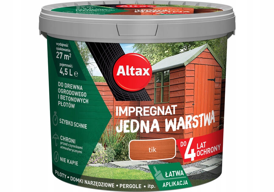 Altax Impregnat Jedna Warstwa 4 lata 4,5 L tik