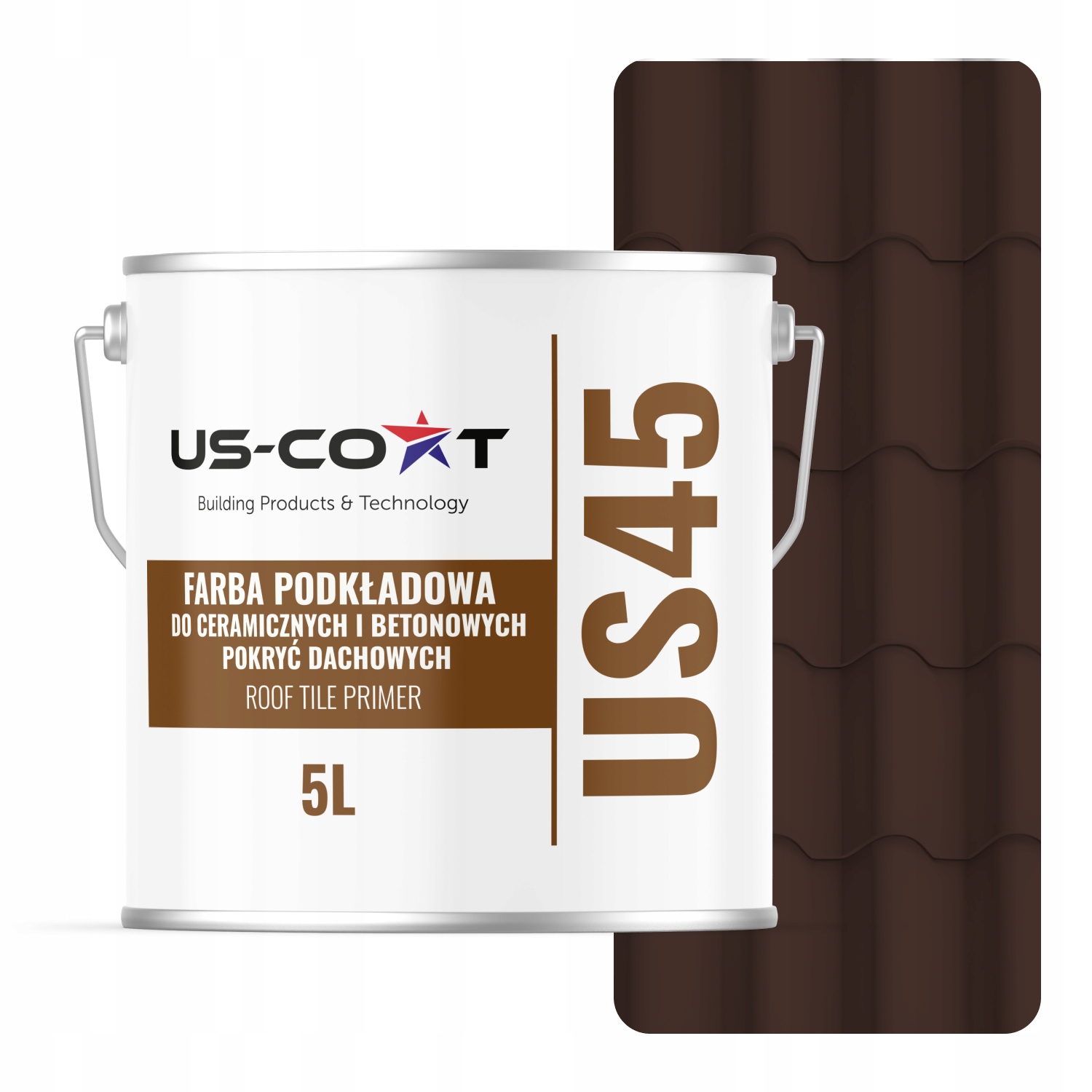 Podkladová Farba Na Strechu Keramická 5L 35m² Čokoládová Hnedá Ral 8017 Mat