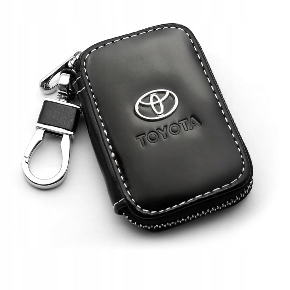 

Piękne Etui brelok na kluczyki Toyota chrom Skóra