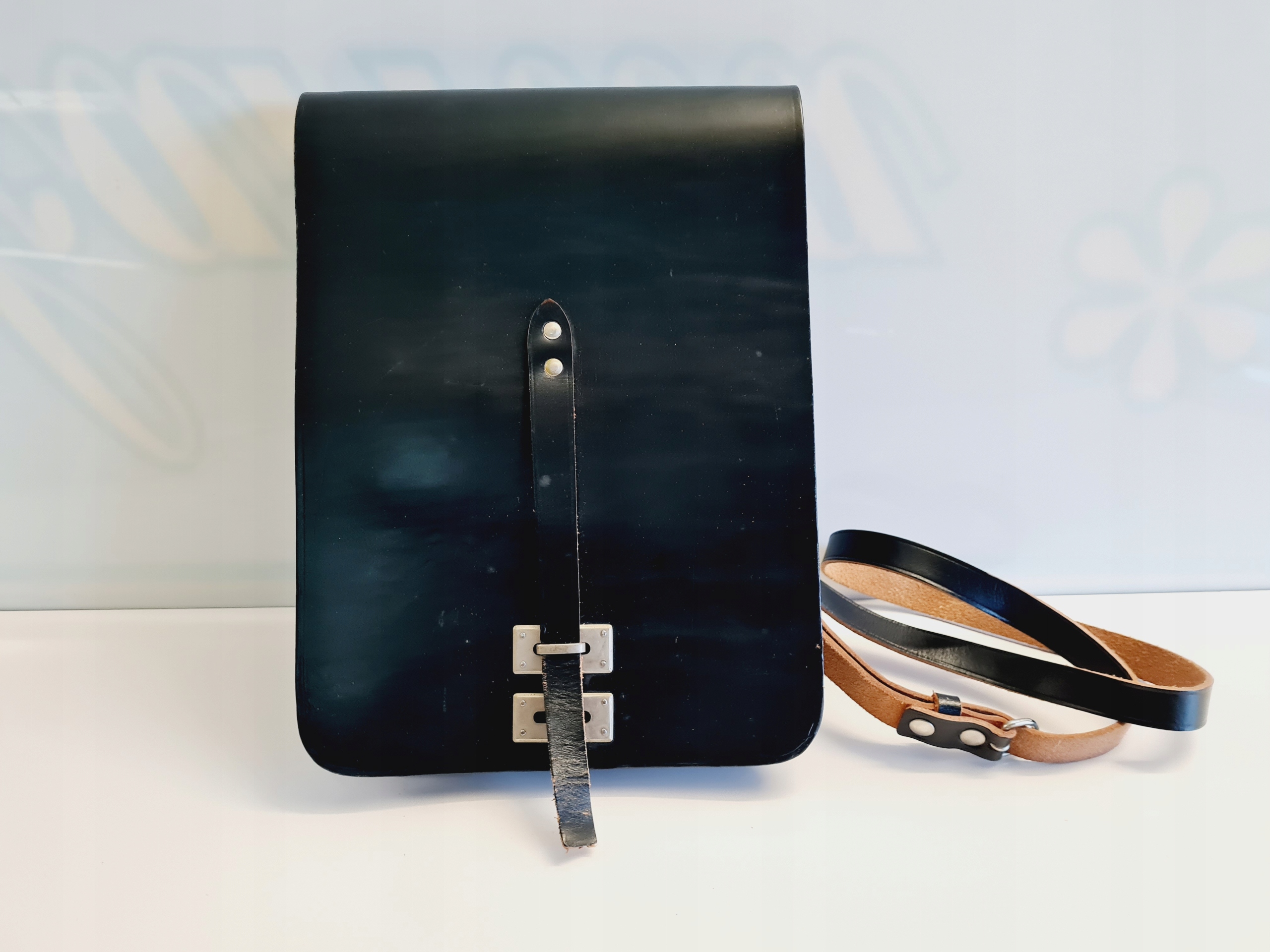 RAPORTÓWKA TORBA SKÓRA JAK NOWA ORYGINAŁ VINTAGE Z PRL