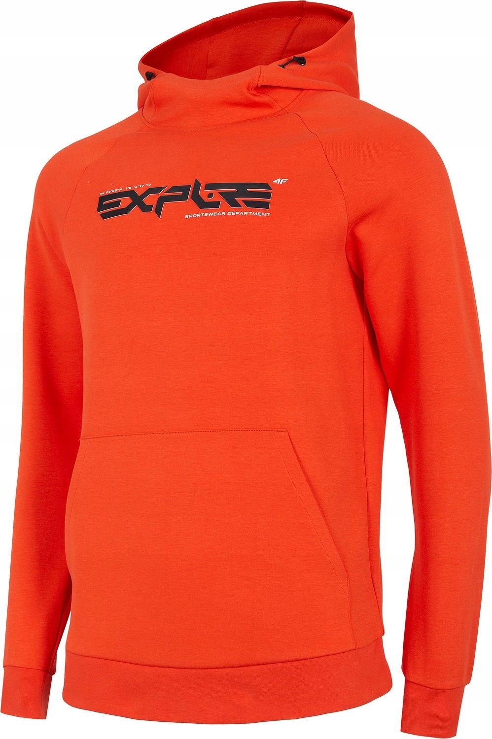 Pánská mikina s kapucí 4F oranžová H4L22-BLM012 70S