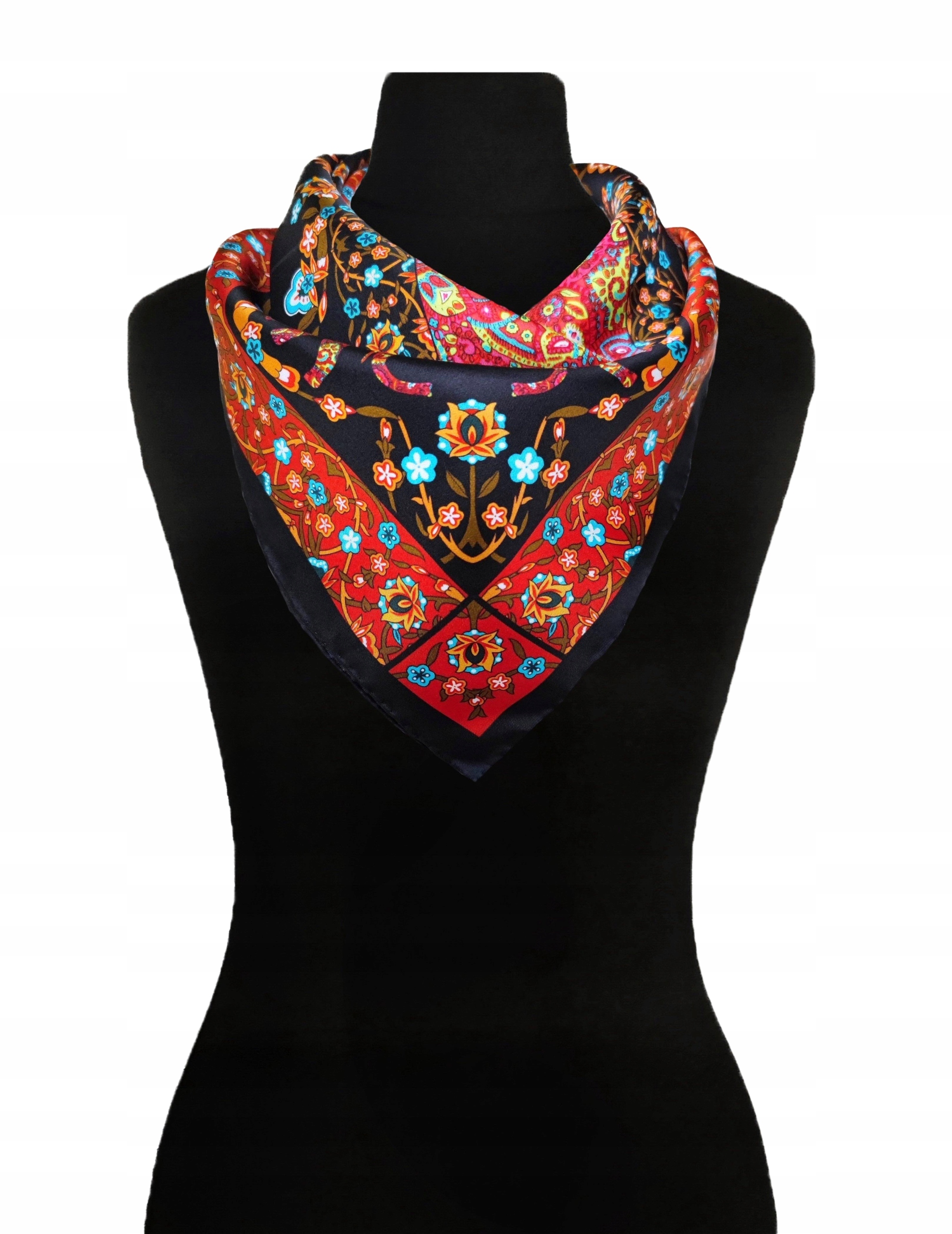 100% JEDWAB MARKOWA CHUSTA APASZKA JAKOŚĆ PREMIUM^ Model LDAM042