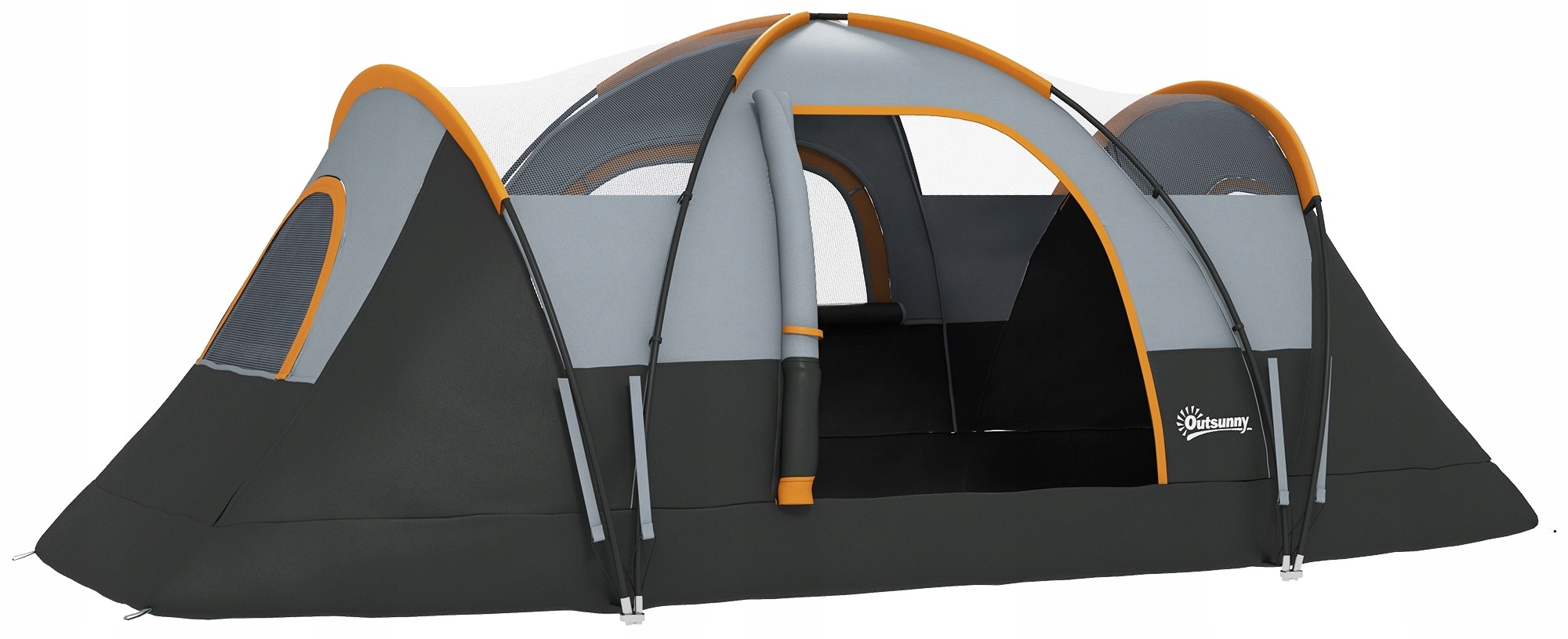 Outsunny rodzinny namiot kempingowy 5-6 osób wymiary 455 x 23l x 18H m