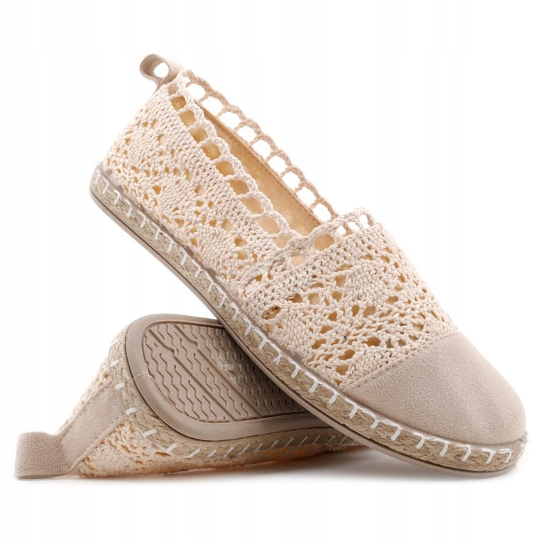 BUTY DAMSKIE ESPADRYLE KORONKOWE TENISÓWKI LEKKIE Oryginalne opakowanie producenta pudełko
