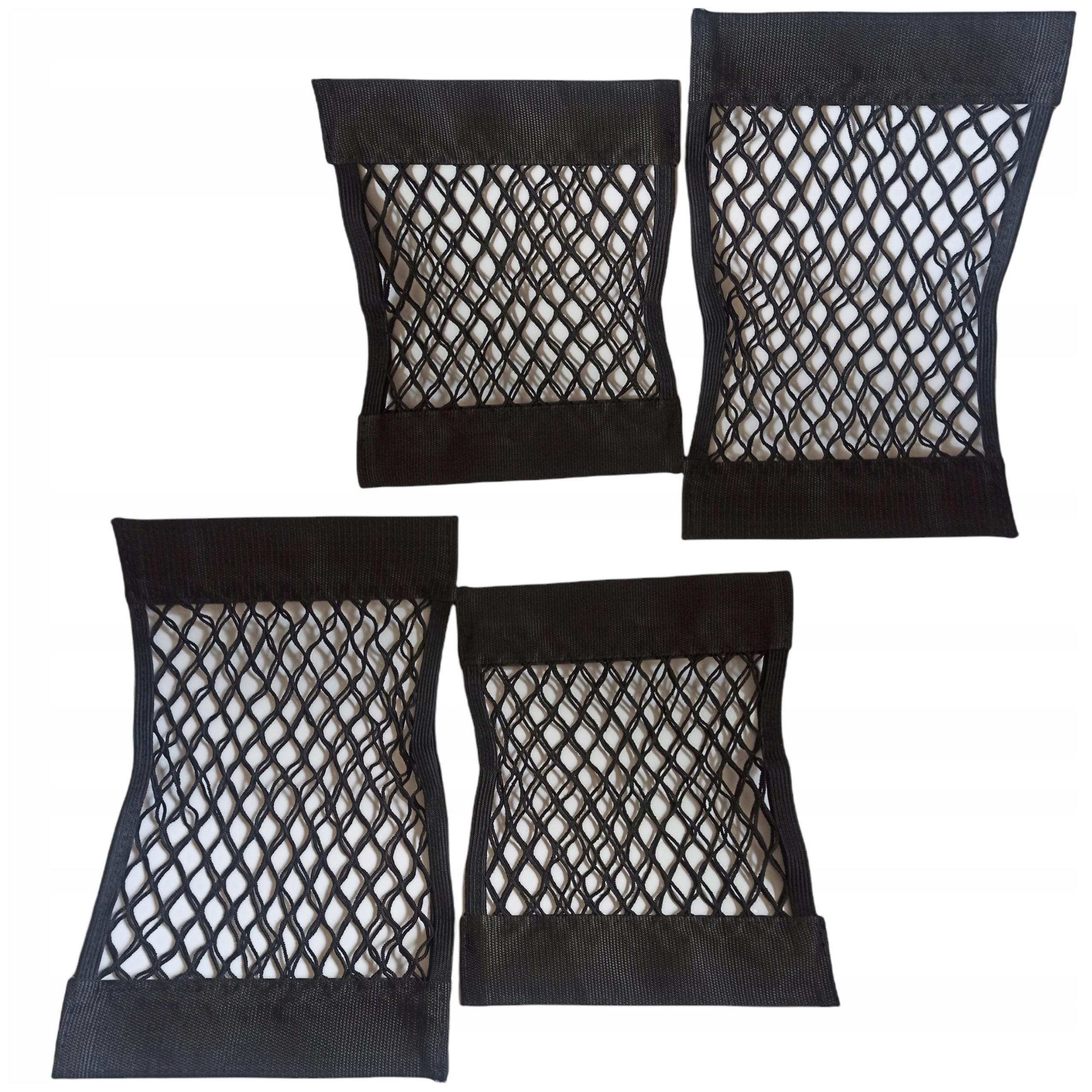 Siatki Do Bagażnika Samochodowego Na Rzep Kieszeń XXL Mocne Zestaw 4 Szt