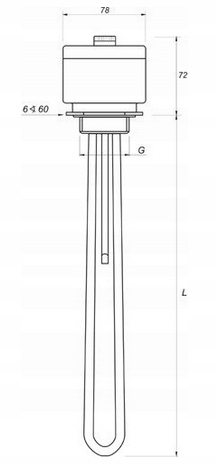 Grzałka bojlera 2000 W 5/4" Galmet Biawar Moc grzewcza 2000 W