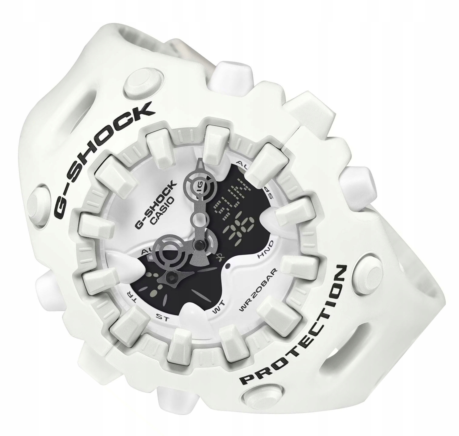 Bílé Sportovní Futuristické Vodotěsné Hodinky Casio G-shock GA-V01 -7A