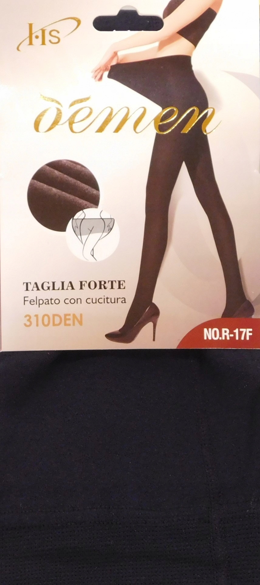 Femen-R17F rajstopy plusz 310den czarne 3XL/4XL