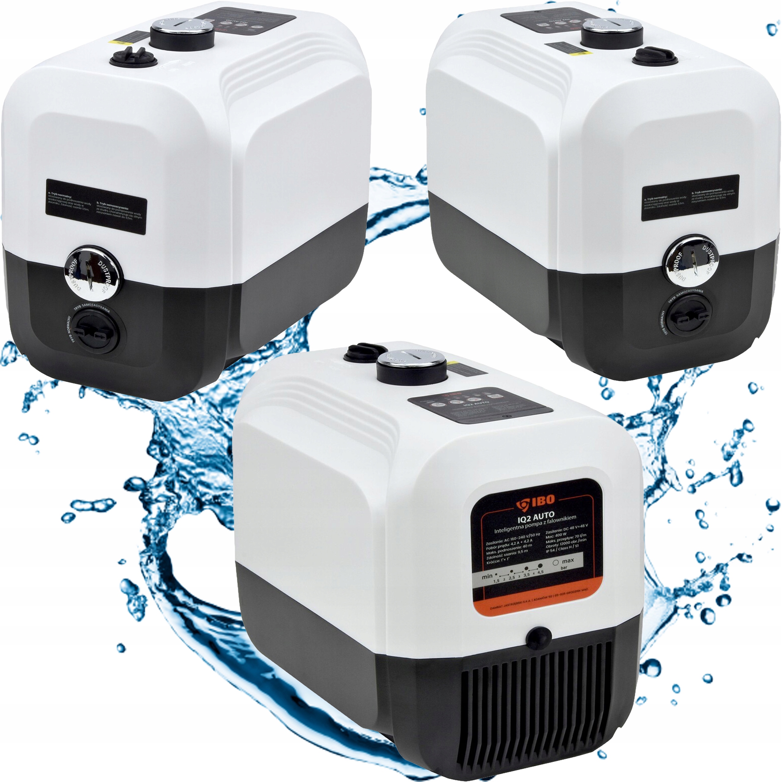 Inteligentna Pompa z Falownikiem Iq 2 Auto Ibo 400W 70L/min Bardzo cicha!