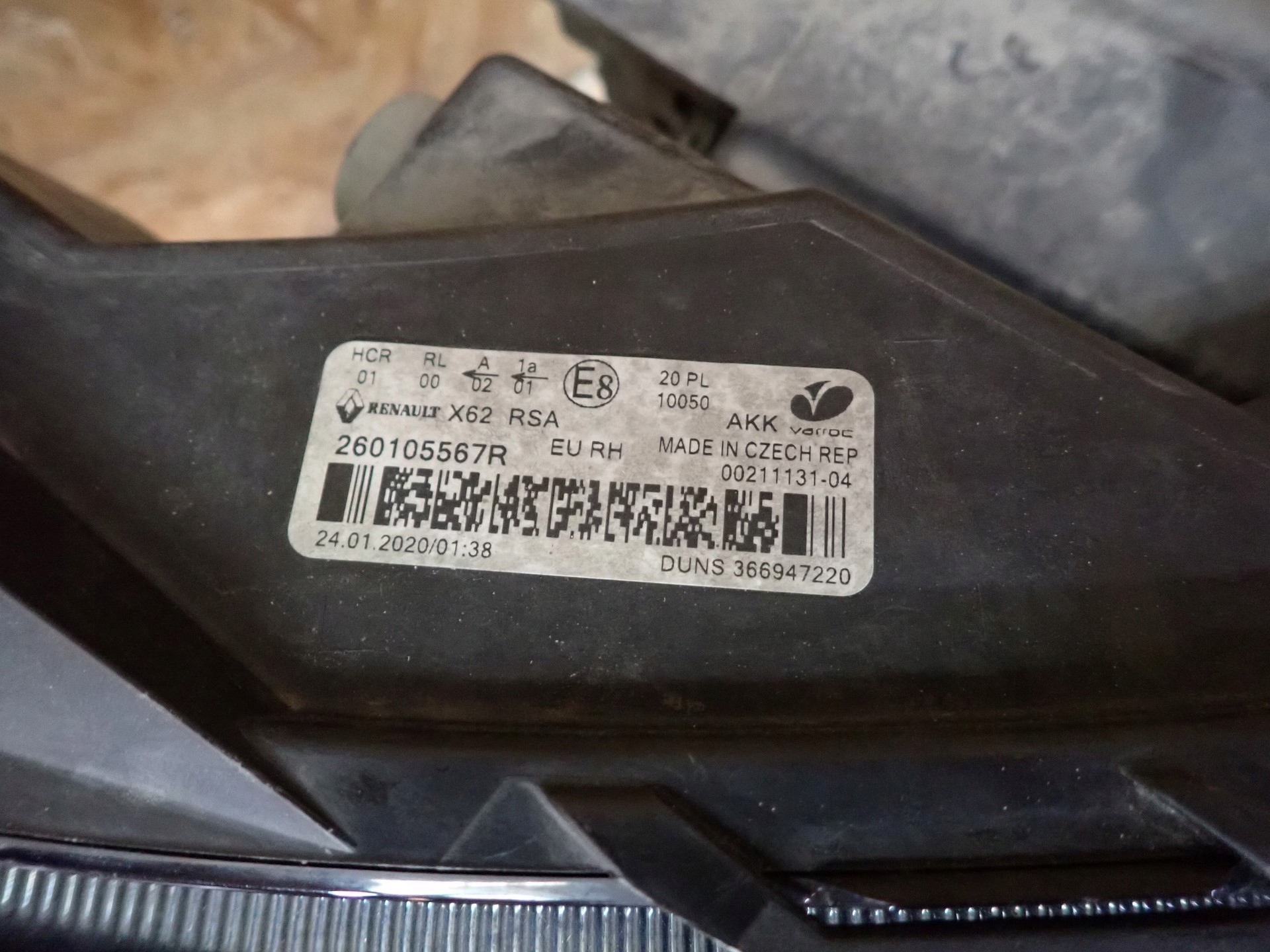 light right REFLEKTOR right RENAULT MASTER III LIFT IV 2019