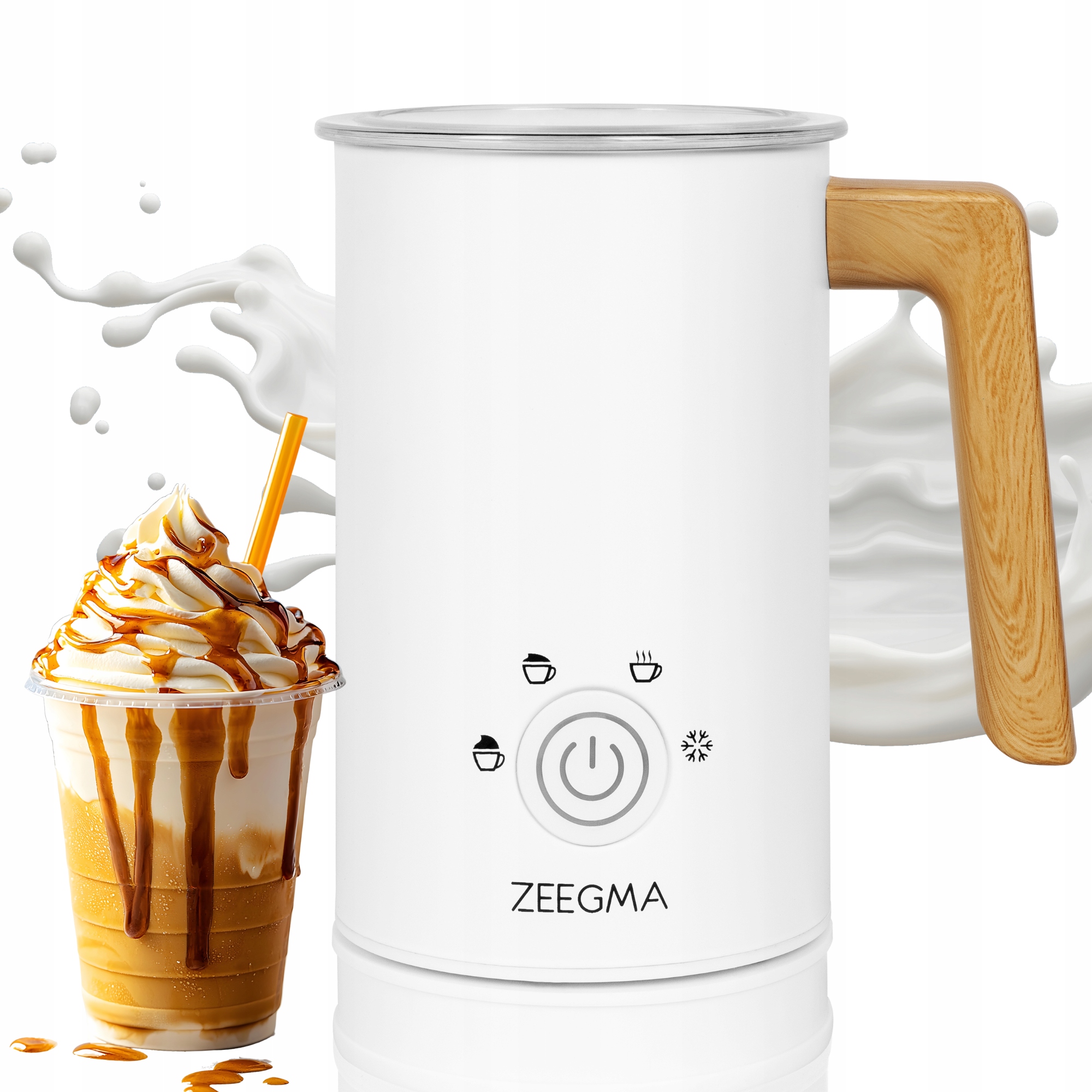 Elektryczny Spieniacz do mleka Podgrzewacz Kawy Piany Latte Matchy 240ml