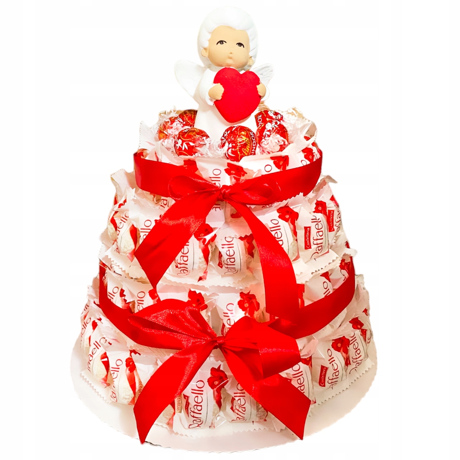 Zestaw prezentowy Tort Raffaello Lindt na Urodziny Ślub Aniołek