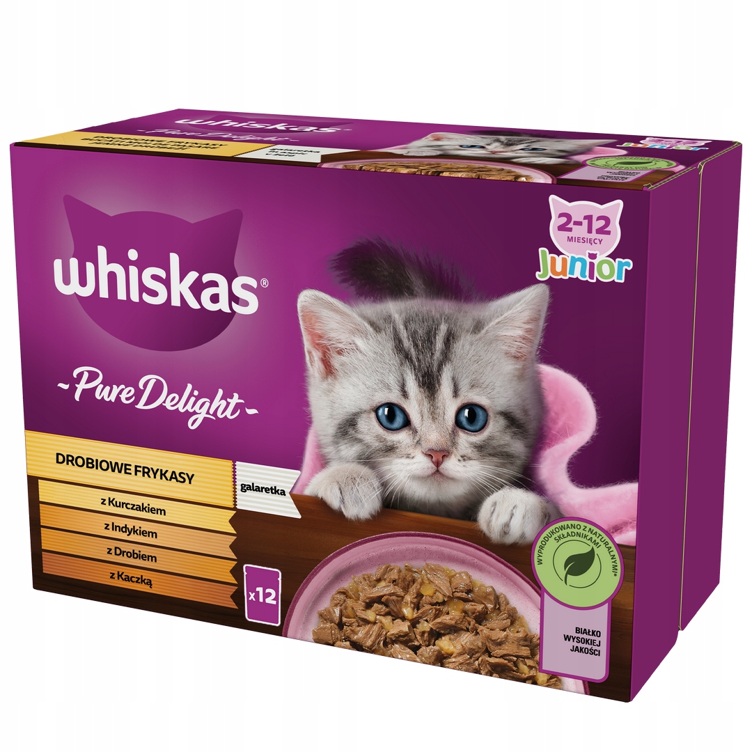 WHISKAS JUNIOR DROBIOWE FRYKASY GALARETKA 12x85g 13214023992 Allegro.pl