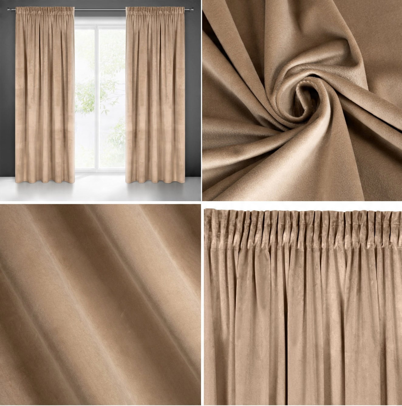 

Zasłona Velvet Welur Welwet Na Taśmie 140X270 Ciem