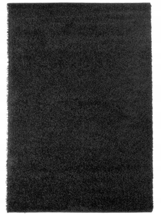 

160x160 Modny Nowoczesny Dywan Shaggy 5CM Czarny