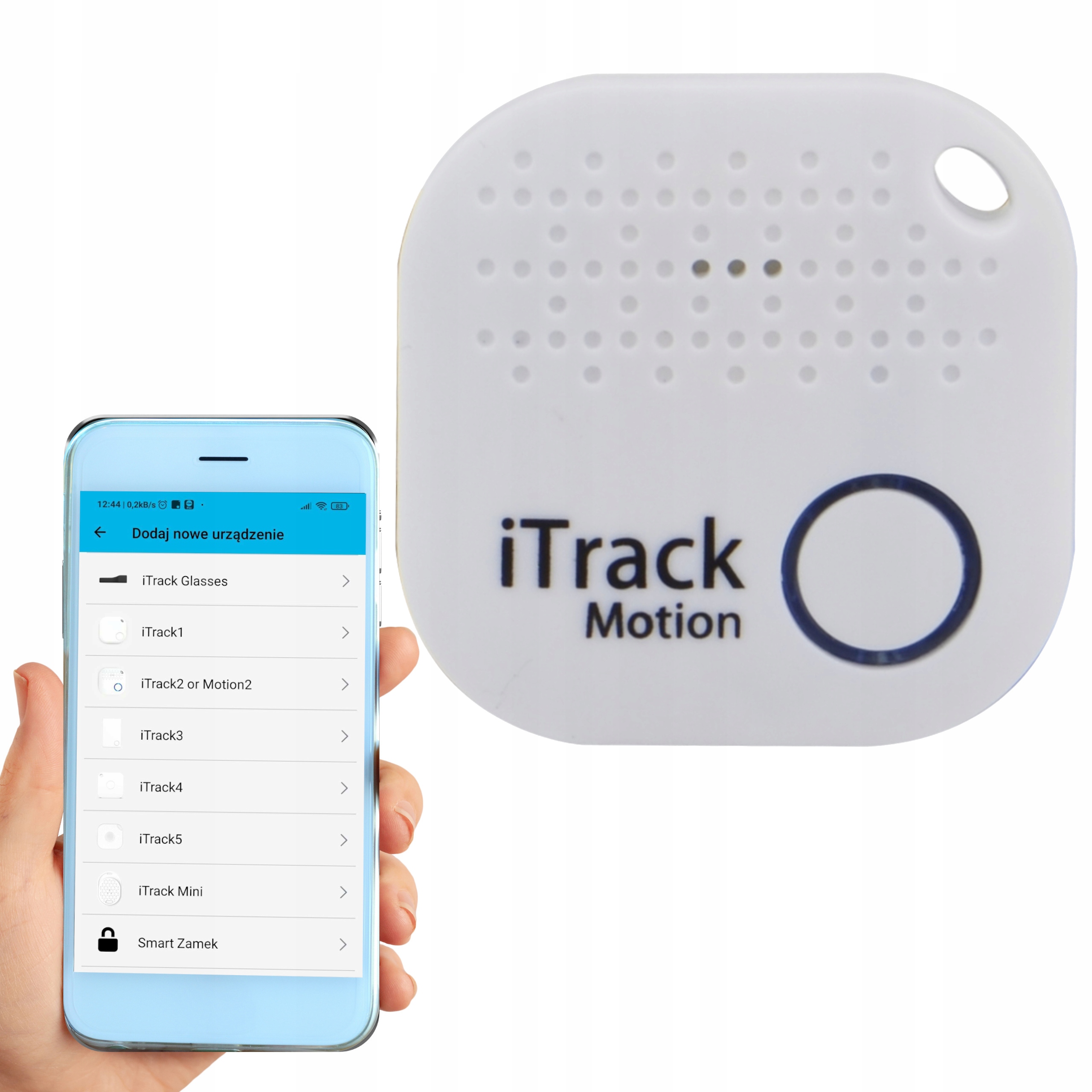 iTrack Motion Lokalizator Bluetooth 5.0 Brelok Kluczy Rzeczy Telefonu